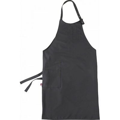 CG Workwear Someliérská nemačkavá zástěra Vittoria s malou náprsní kapsou šedá havraní 105x75cm CGW1135