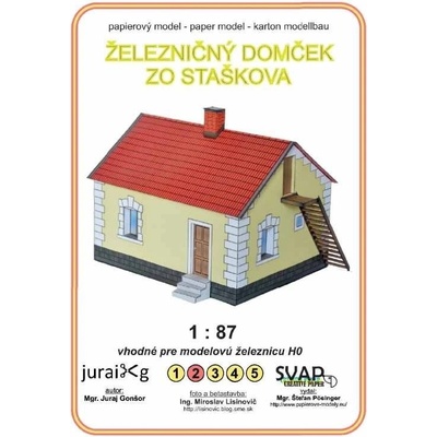 Papierový model železničný domček zo Staškova