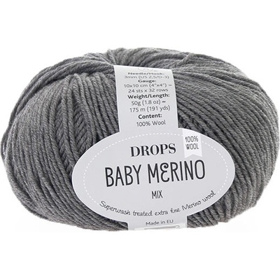 Příze DROPS Baby merino mix 19 - šedá