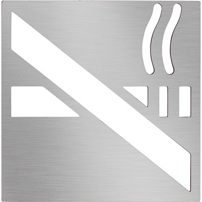 Bemeta hotelový program - Piktogram kouření zakázáno 120x120 mm, nerez mat 111022055