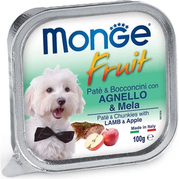 Image 1 of Monge FRUIT Pate And Chunkies With Lamb and Apple пастет и хапки с агнешко и ябълки 100gr