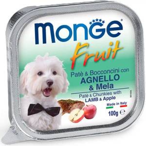 Monge FRUIT Pate And Chunkies With Lamb and Apple пастет и хапки с агнешко и ябълки 100gr