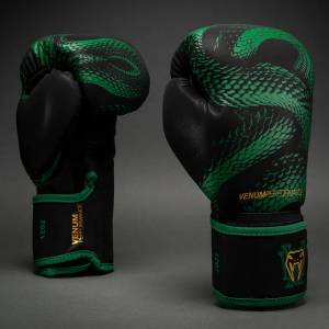 Venum | Официален Вносител за България Боксови Ръкавици Venum Matupa - Black/Green/Gold - 12 oz