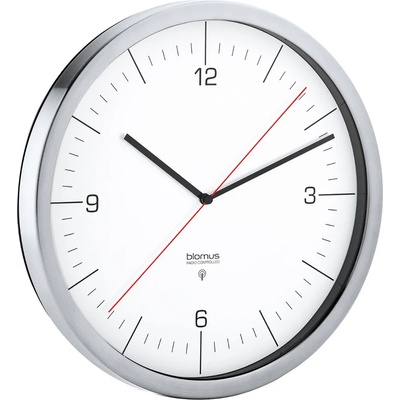 blomus Радиоуправляем стенен часовник RONO ⌀ 24 cм, бял, Blomus (BM65894)