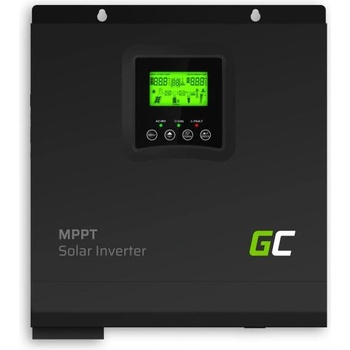 GREEN CELL Соларен инвертор Off Grid конвертор с MPPT конролер и соларно зарядно 24VDC 230VAC 3000VA / 3000W чиста синусоида GREEN CELL (GC-INV-24V-3000W-INVSOL02)