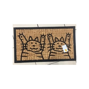 BO MA Kokos + guma 2 kočky hnědá 40x70 cm