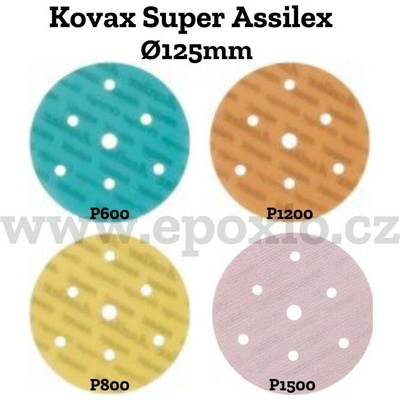 Kovax Super Assilex 125 mm 7 otvorů Zrnitost: K1500