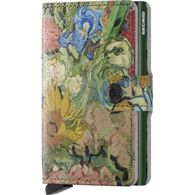 Secrid luxusní kožené pouzdro na karty Miniwallet Art Flowers Bouquet