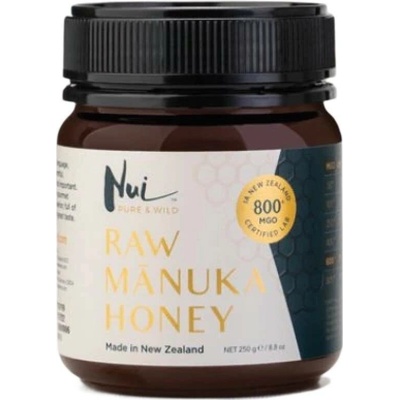 NUI PURE & WILD NUI RAW Manukový med MGO 800+ -250g Nový zéland