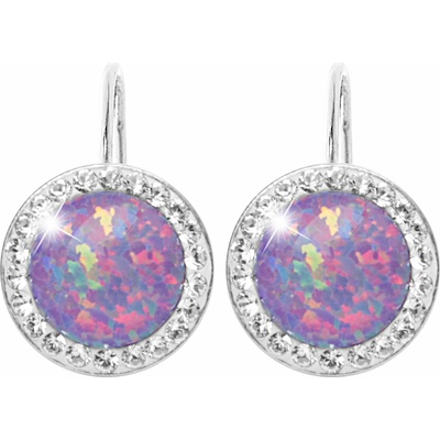 JSB Bijoux Opály s krištáľovými kameňmi Swarovski Violet 92400025vio (Ag 925/1000, 2,1 g)