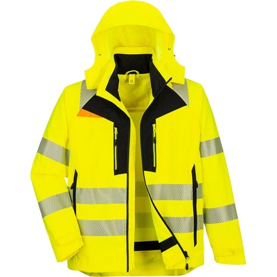 Portwest DX4 HiVis 4v1 bunda DX466 žltá/čierna