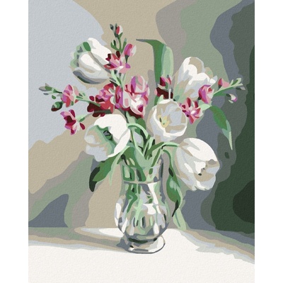 Zuty Диамантено рисуване Бели лалета (D00-040-050-58522)