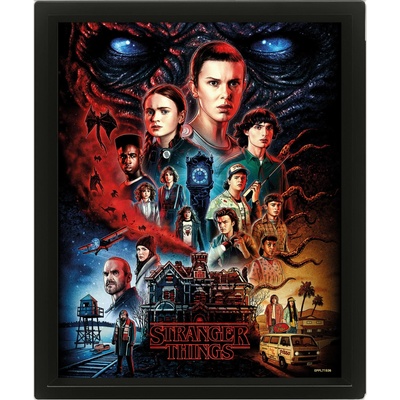 Pyramid International Zarámovaný obraz Stranger Things 4 - Vecna 3D