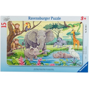 Ravensburger Пъзел Ravensburger от 15 части - Животните на Африка (06136) - baby