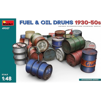 MiniArt Fuel & Oil drums 1930-50s predobjednávka 1:48