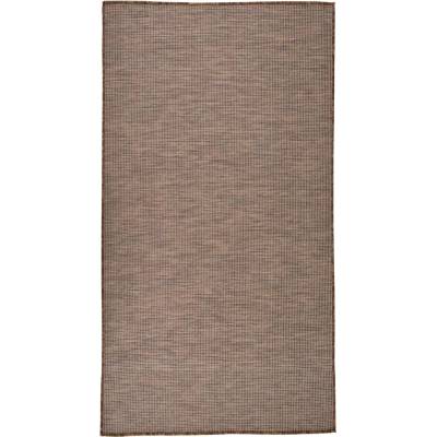 vidaXL Градински плоскотъкан килим, 80x150 см, кафяв (340785)