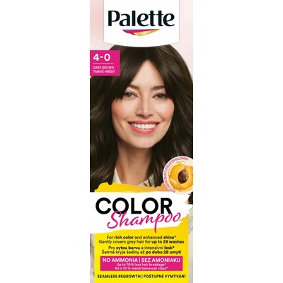 Palette Color Shampoo farba na vlasy 4-0 Tmavohnedý