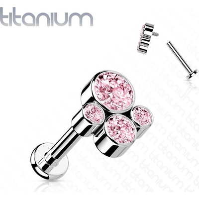 Šperky4U piercing do brady ucha titan TIT1188P-1208