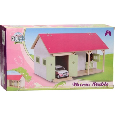 Mikro Trading Stáj pro koně 34x21x195cm růžová 1:32