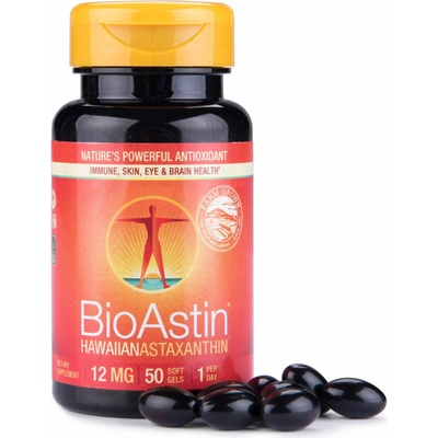 Nutrex Hawaii BioAstin Havajský Astaxanthin Vegan 12 mg 50 kapslí