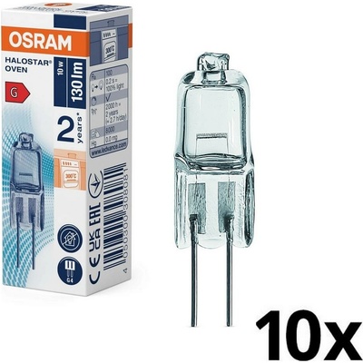 Osram SADA 10 ks žiaroviek do rúry HALOSTAR G4/10W/12V 2700K - Osram P225760-10ks