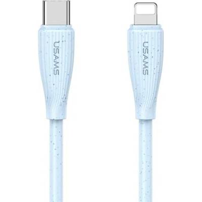 Usams US-SJ717 nabíjecí a datový USB-C na Lightning 1m modrý