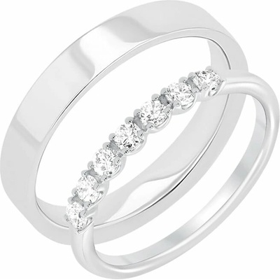 Eppi Zlatý eternity prsten s diamanty a pánský plochý Rexanne RW37578