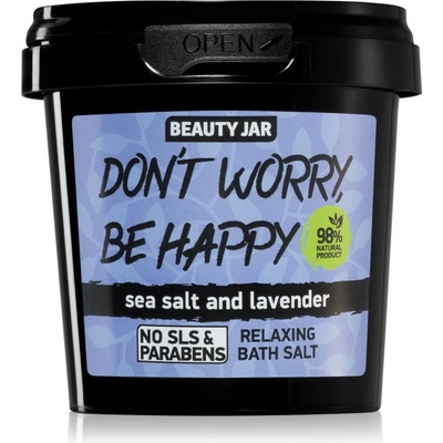 Beauty Jar Don't Worry, Be Happy сол за релаксираща вана с екстракт от лавандула 150 гр
