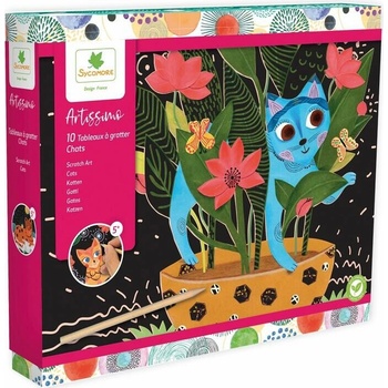 Škrabací obrázky Kočky