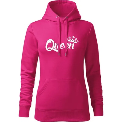 DRAGOWA дамски суитшърт с качулка, Queen, розов, 320г/м2 (5926)