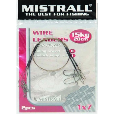 MISTRALL Lanko WIRE LEADERS 1x7 20 cm 15 kg