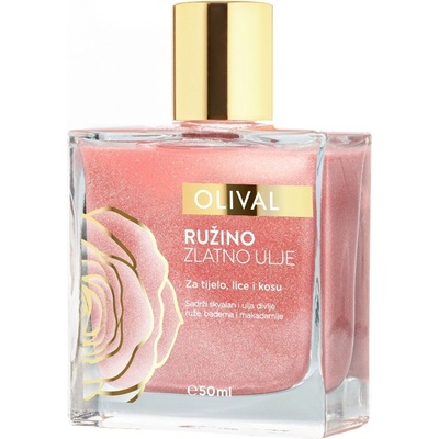 Olival Rose Gold olej s trblietkami na tvár telo a vlasy 50 ml