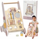 VIGA PolarB Dřevěné chodítko Pink s aktivitami