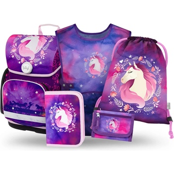 BAAGL SET 5 Ergo Конь: портфейл, пенал, торба, престилка, портмоне BAAGL | Lilav | Момичешки | UNI