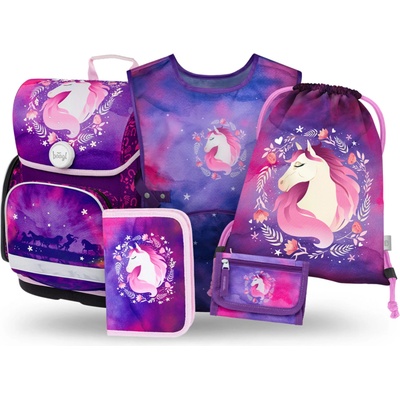 BAAGL SET 5 Ergo Конь: портфейл, пенал, торба, престилка, портмоне BAAGL | Lilav | Момичешки | UNI