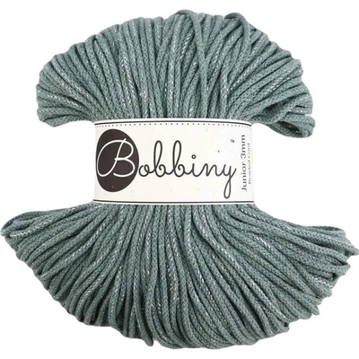 Bobbiny šňůry junior 3 mm Vavřín se stříbrnou nitkou (Silvery Laurel)