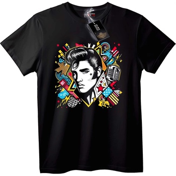 NOONEBRAND Тениска Elvis Рок легенда - 6XL, White