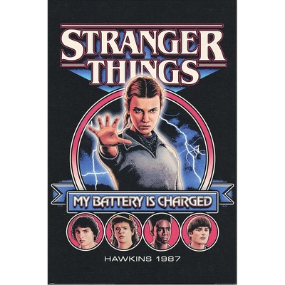 Pyramid International Plagát Stranger Things - My Battery Is Charged