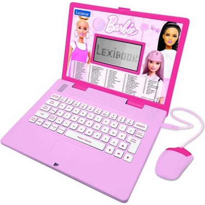 Lexibook Образователен детски лаптоп играчка със 124 дейности - Lexibook Barbie Bilingual Educational Laptop English and Spanish (английски и испански език) (JC598BBI2)
