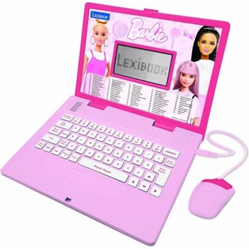 Lexibook Образователен детски лаптоп играчка със 124 дейности - Lexibook Barbie Bilingual Educational Laptop English and Spanish (английски и испански език) (JC598BBI2)