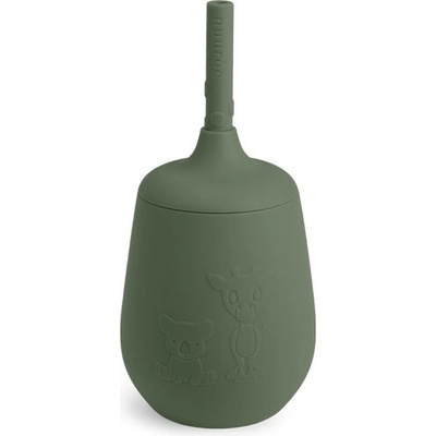 Nuuroo hrnek na pití s brčkem Adita Dusty Green 230 ml