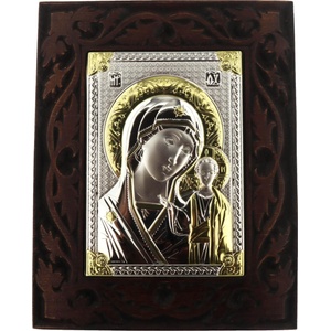  Богородица с младенец на дърворезба (18048-5a)