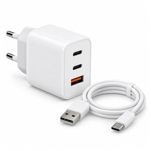 Approx Зарядно устройство за телефон APPROX - USB Type-C, USB-A порт, бързо зареждане 35 W + USB Type-C кабел 1 м, бяло (APPUSBWALL35V)