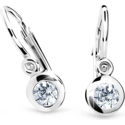 Cutie Jewellery dětské náušnice z bílého zlata C1537-10-X-2 světle zelená