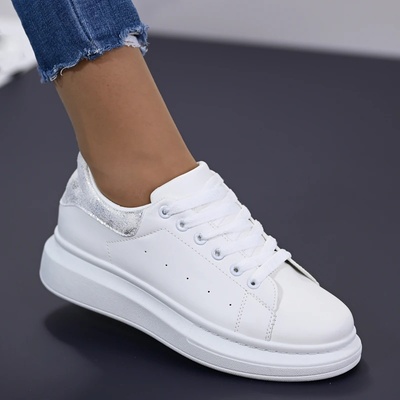 Сникърси W081004 White/silver