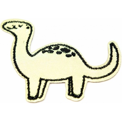 Nažehľovacia záplata - Brontosaurus - zelená, modrá, svetlo zelená - rozmer 6,5 cm x 8 cm Brontosaurus svetlozelená