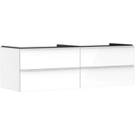 Hansgrohe Xelu Q - Шкафче за умивалник, 50x156x55 см, 4 чекмеджета, лъскаво бяло/матово бяло 54090700 (54090700)