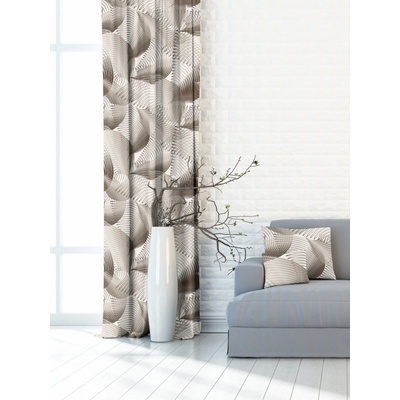 Záves dekoračný alebo látka, OXY Donata, béžovo hnedá, 150 cm 150 cm
