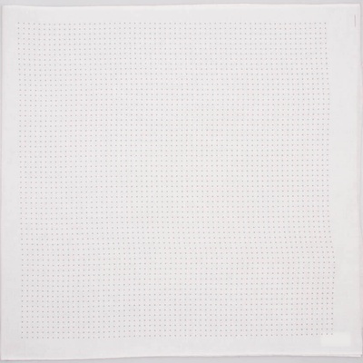 Hana-Fukin sashiko utěrka 34 × 34 cm s předtištěnou mřížkou pro hitomezashi, bílá