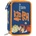Panini Ученически несесер с пособия Panini DragonBall - Goku, Blue & Orange, с 3 ципа (73349)